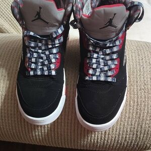 Jordan Black and Red Sneakers